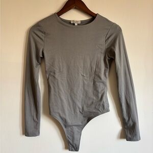 Long Sleeve Grey Bodysuit - Women
